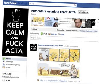 ACTA zdominowała Facebooka w styczniu