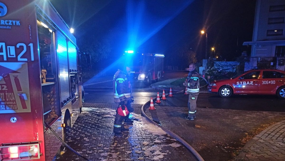 Pożar domu przy ul. Rudnickiej w Lublinie