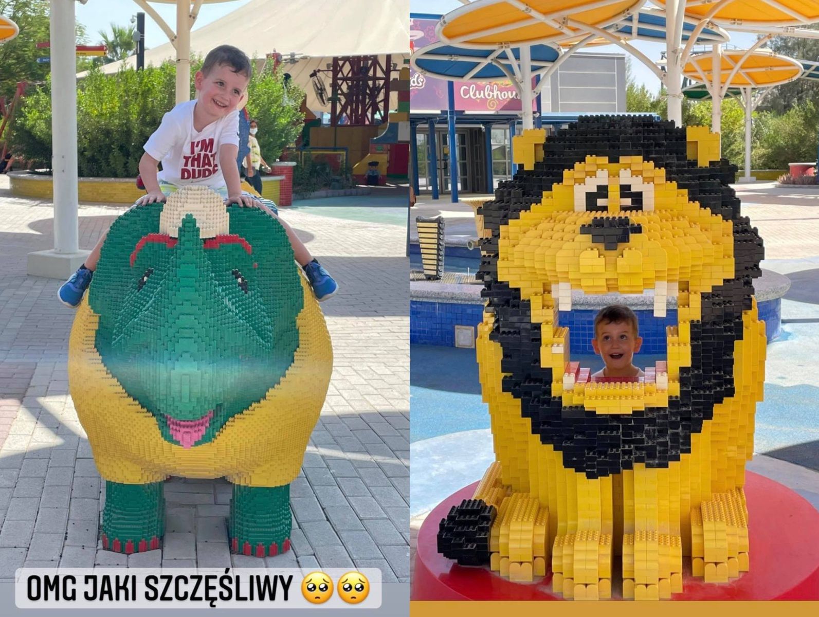 Marcela Leszczak w Legolandzie z Frysiem