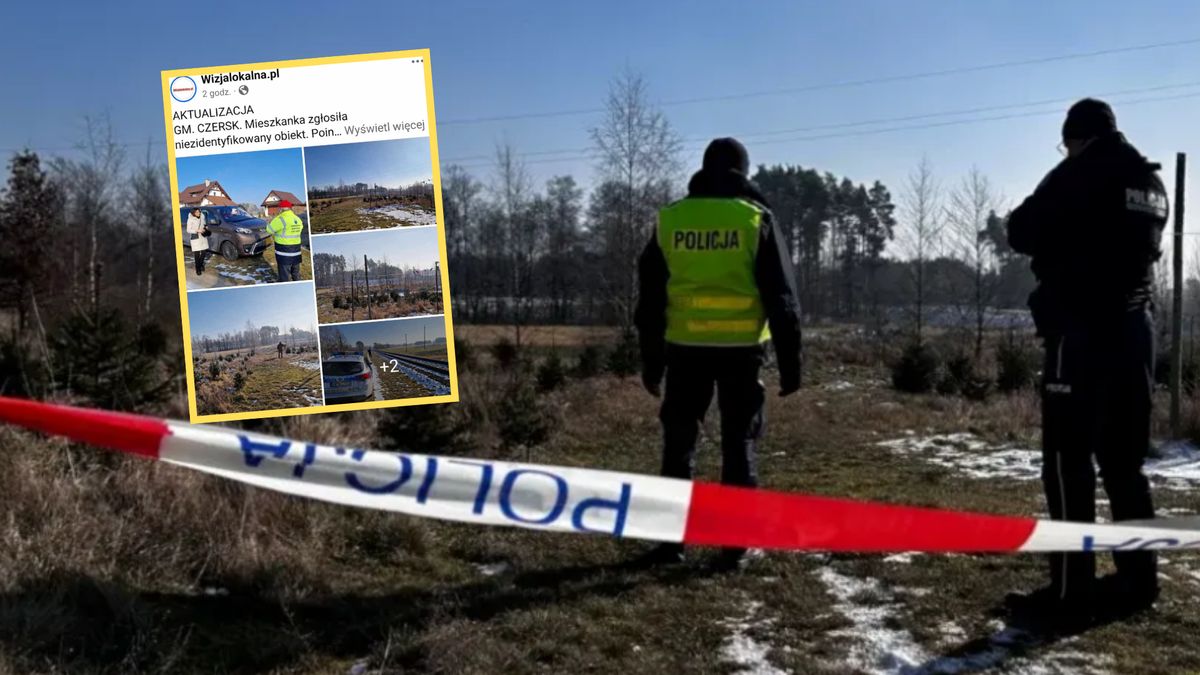 Niezidentyfikowany obiekt wpadł do stawu pod Czerskiem 