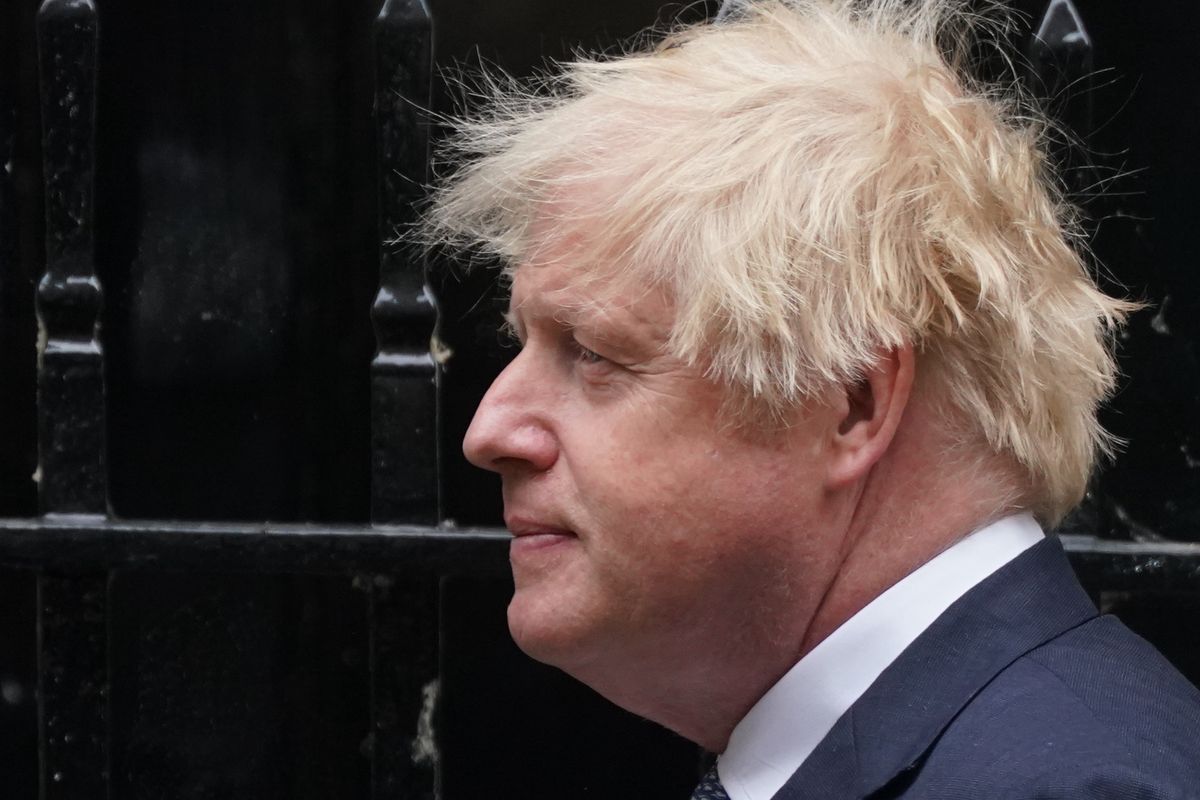Prime Minister Boris Johnson departs 10 Downing Street, Westminster, London, to attend Prime Minister's Questions at the Houses of Parliament. Picture date: Wednesday May 25, 2022. (Photo by Victoria Jones/PA Images via Getty Images)
