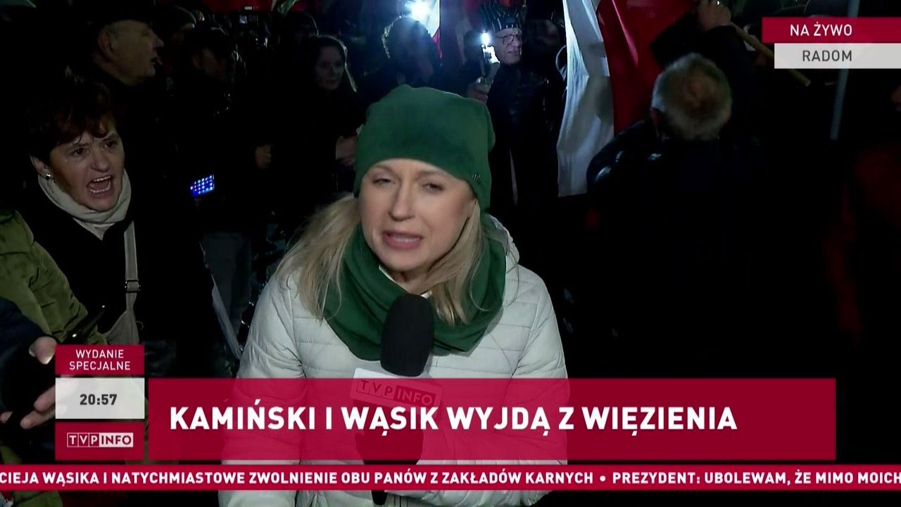 "Obłudnica". Głośne okrzyki pod adresem reporterki TVP Info