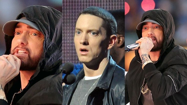 Eminem zaprezentował nowe brwi na Super Bowl