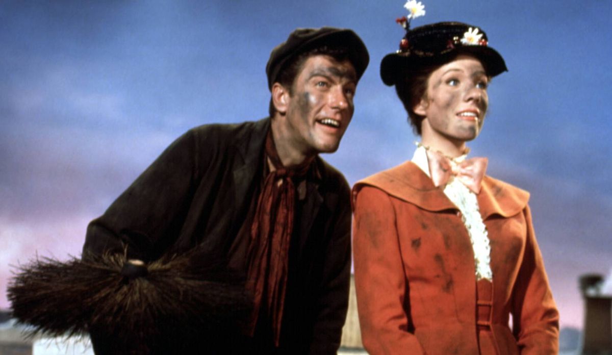 Julie Andrewsand i Dick Van Dyke w filmie "Mary Poppins"
