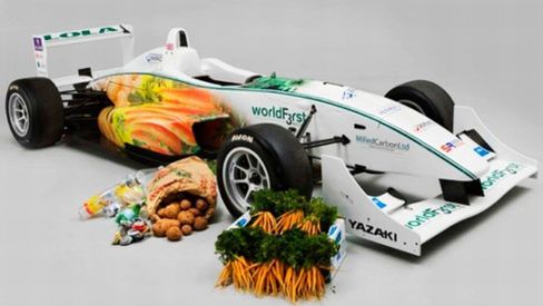 Warzywny wyścigowy bolid zasilany czekoladą 1