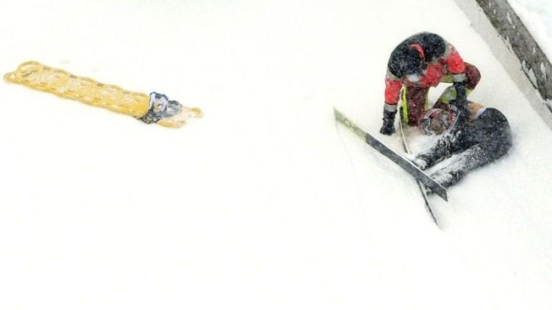 East News / Felix Kaestle/AP / Na zdjęciu: Svenja Wuerth po upadku na skoczni w Hinterzarten
