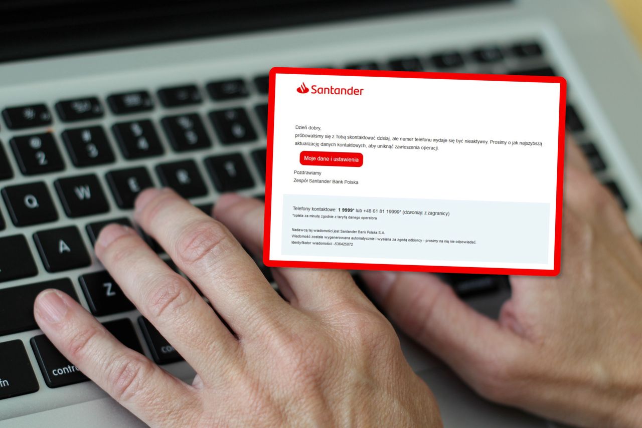 Masz konto w Santanderze? Zwróć uwagę na e-mail