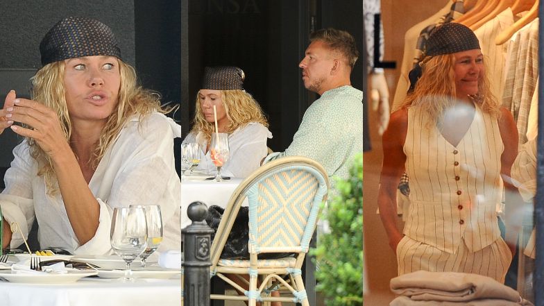 Katarzyna Wołejnio gawędzi z Łukaszem Jemiołem na obiedzie i buszuje w butiku