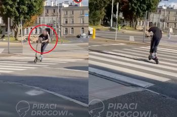 Blisko 100 tysięcy wyświetleń. "Klaun na hulajnodze". Szokujące wideo