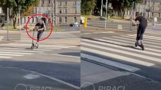 Blisko 100 tysięcy wyświetleń. "Klaun na hulajnodze". Szokujące wideo