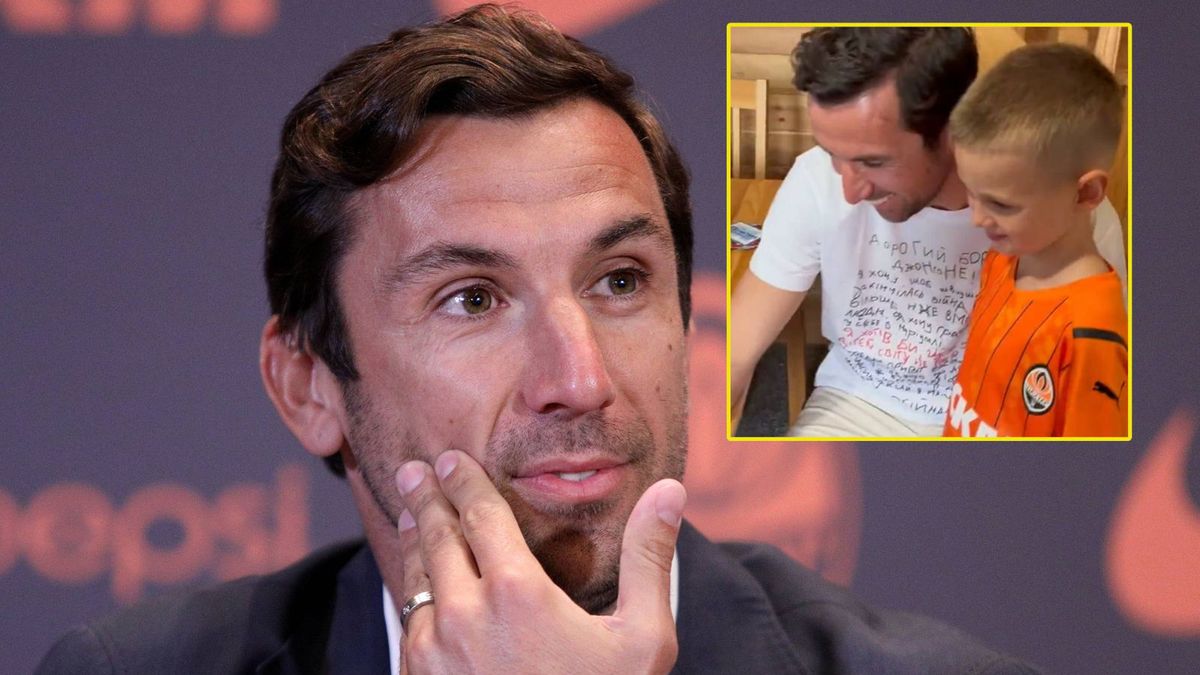 Darijo Srna razem z sześcioletnim Ilią