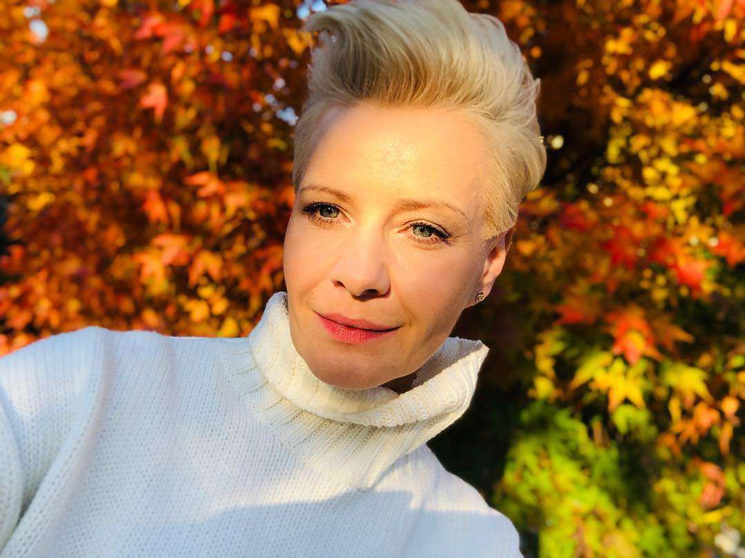 Małgorzata Kożuchowska - jesienne zdjęcie