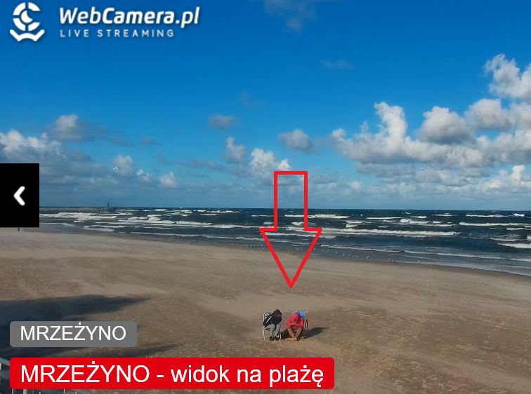 Ujęcie z plaży w Mrzeżynie.