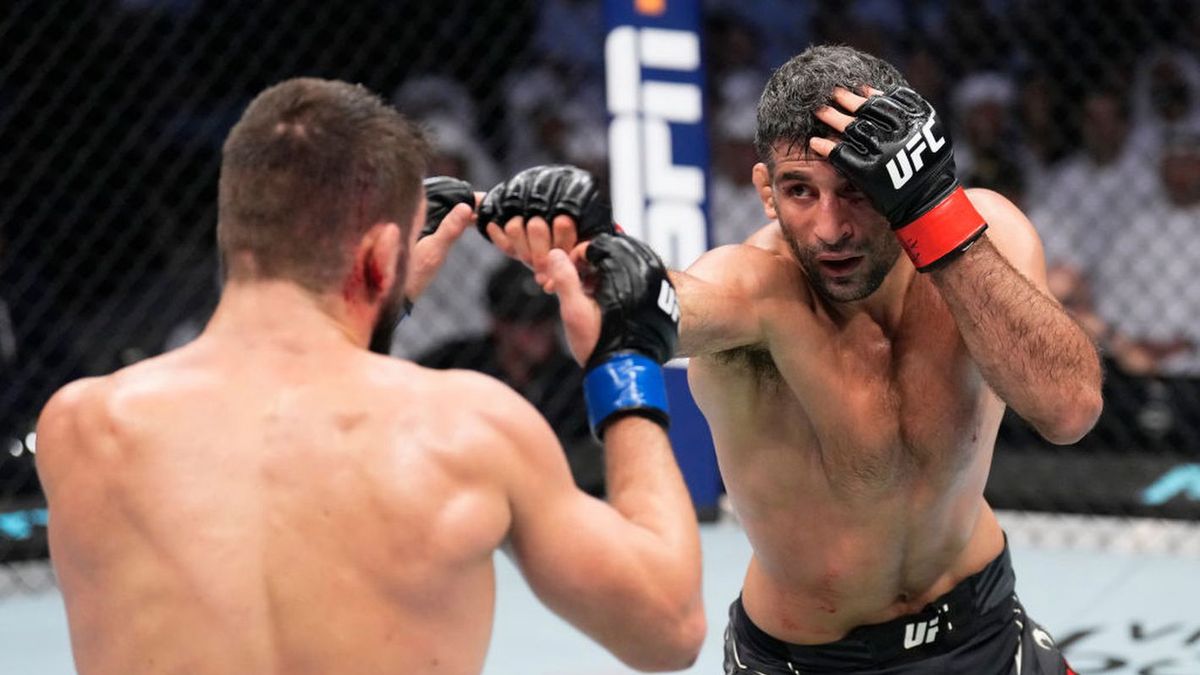 Getty Images / Chris Unger / Na zdjęciu: Mateusz Gamrot (z lewej) i Beneil Dariush (z prawej)