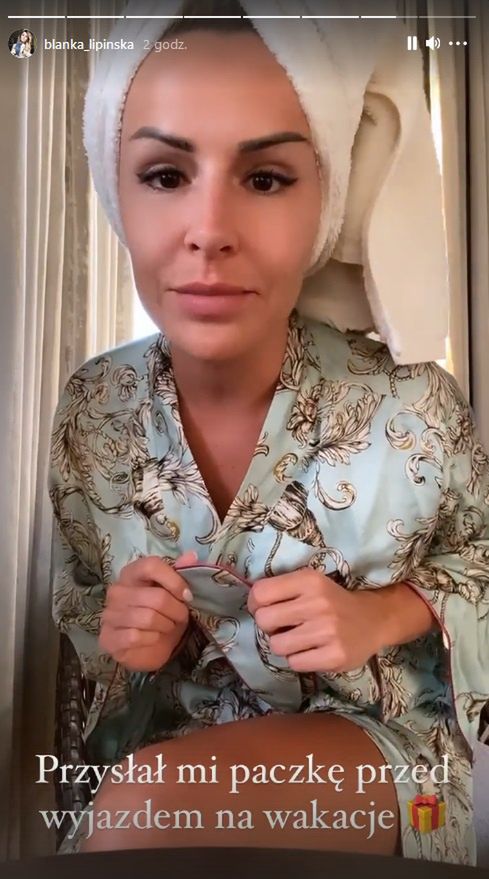 Blanka Lipińska reklamuje kimono od Michele Morrone