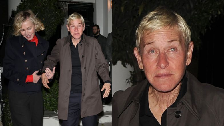 Podtrzymywana przez żonę Ellen DeGeneres opuszcza knajpę 