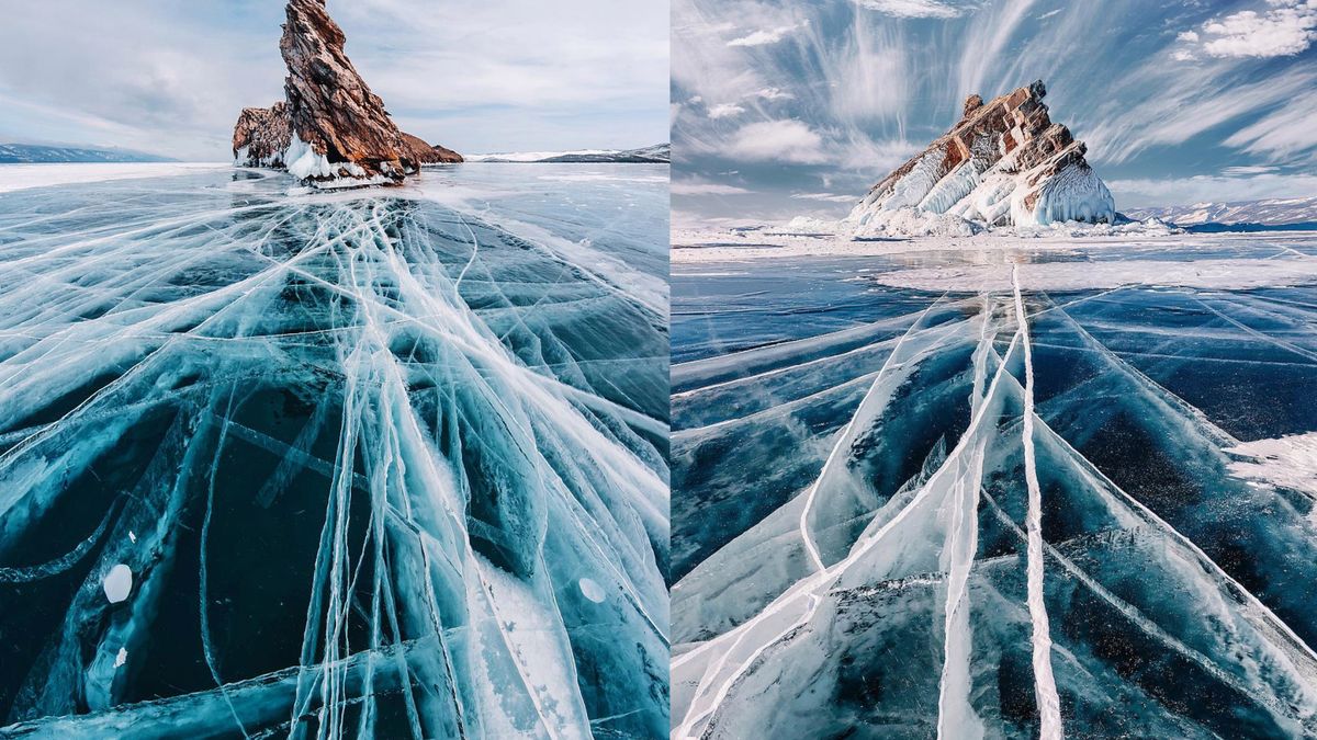 Tafla lodu na Bajkale to kopalnia fotograficznych okazji dla śmiałków 1