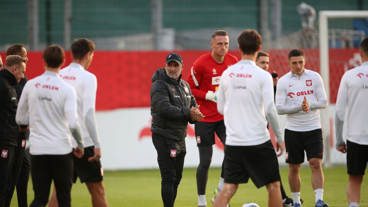 Trening reprezentacji Polski w piłce nożnej