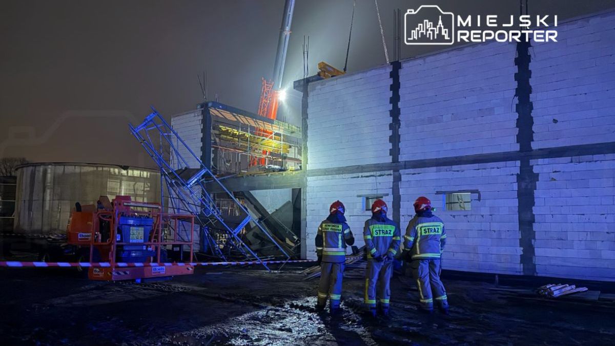 Wypadek na budowie. Zawalił się strop
