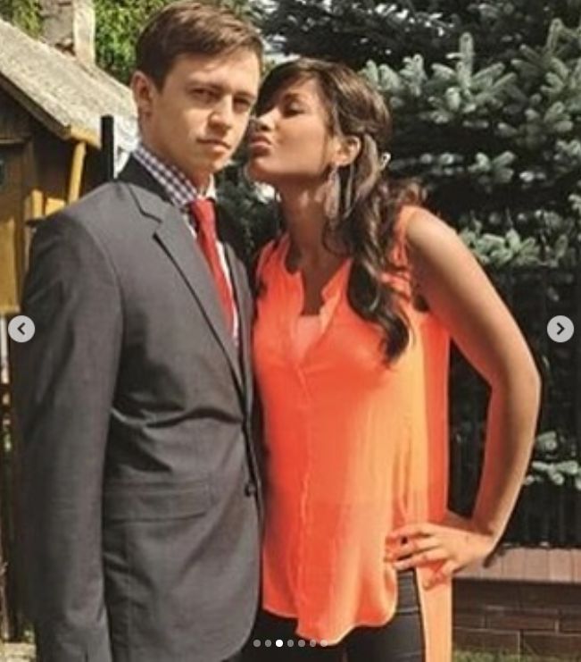 Patricia Kazadi na archiwalnych zdjęciach z planu "Rancza"