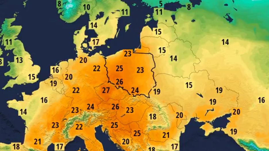 Pogodowa mapa Europy