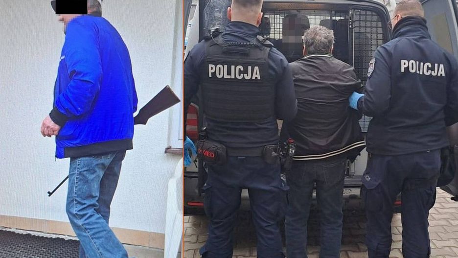 67-latek znęcał się nad rodziną i postrzelił kota