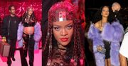 Rihanna eksponuje ciążowy brzuszek, przybywając z ASAP Rockym na pokaz Gucci (ZDJĘCIA)