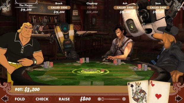 Ash, Claptrap i Sam siadają do stołu, by zagrać w pokera [Poker Night 2]