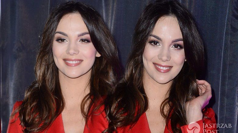 Paulina Krupińska w czerwonym garniturze