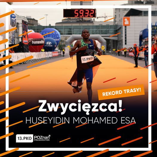 Zwycięzca 13. PKO Poznań półmaratonu z rekordem trasy !