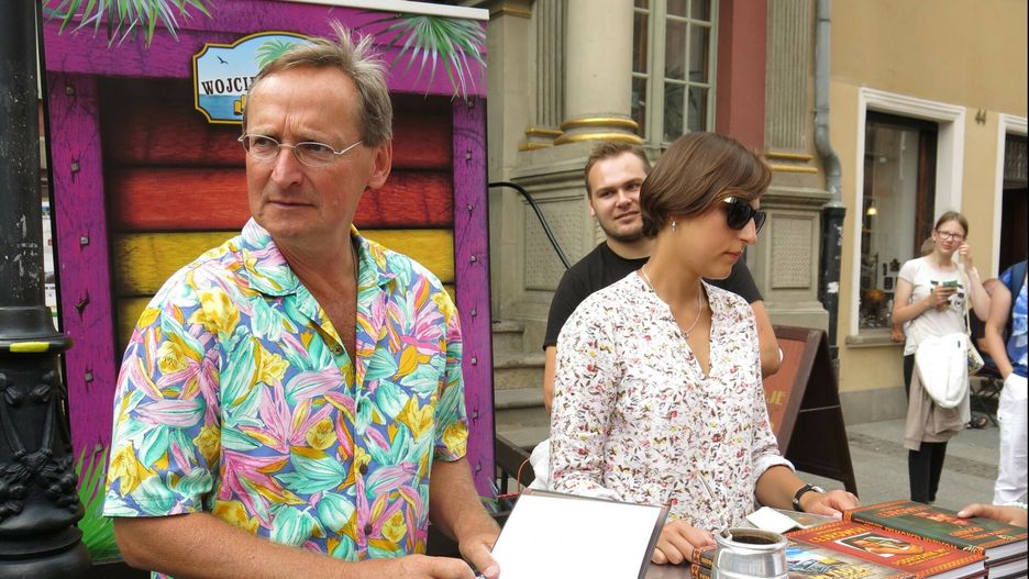 Wojciech Cejrowski od lat promuje swoje książki na Jarmarku Św. Dominika w Gdańsku