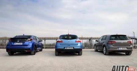 Honda Civic IX 1.8 i-VTEC & VW Golf VII 1.4 TSI & Renault Megane III 1.2 TCe - galeria testowa
