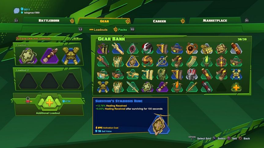 Battleborn - powiększający się schowek na ekwipunek