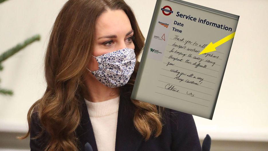 Kate Middleton napisała podziękowania dla pracowników kolei