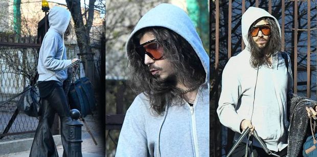 Michał Szpak w szerokich dzwonach, z wielkim plecakiem i jeszcze większym psem kręci się po mieście (ZDJĘCIA)