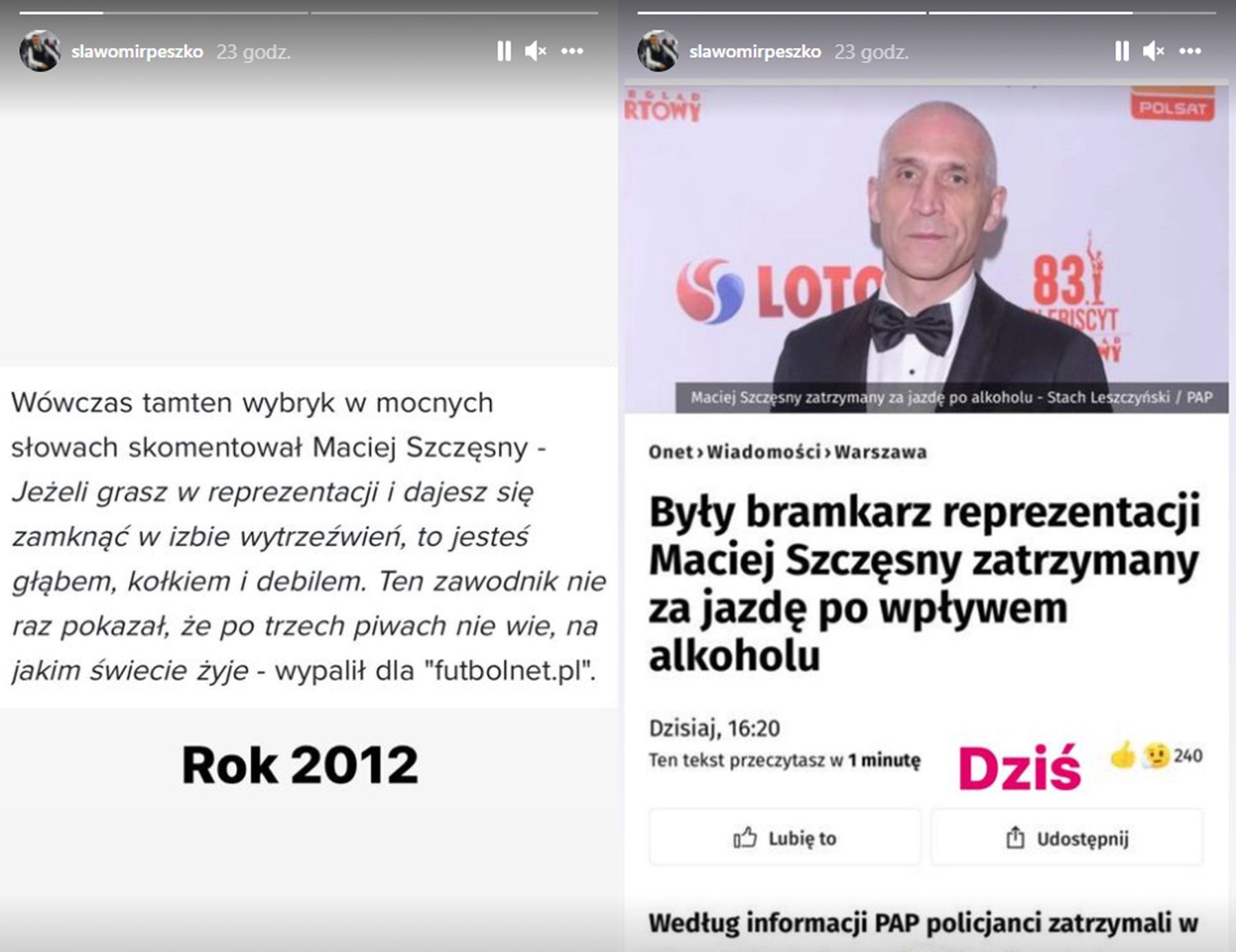 Sławomir Peszko wbija szpilę Szczęsnemu 