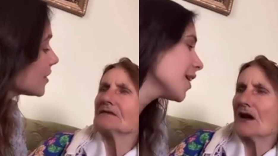 Wzruszający duet wnuczki i babci