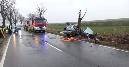 Tragiczny wypadek pod Strzegomiem. Nie żyje 20-latek