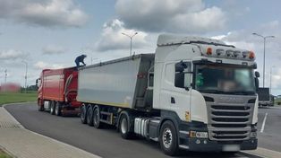 Przeładowany transport kukurydzy zatrzymany. 8,5 tony ponad limit