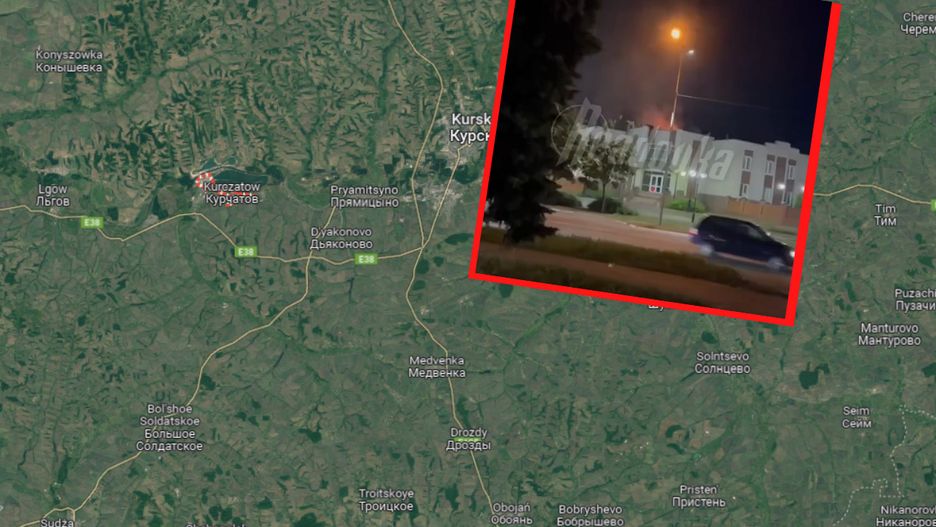 Płonie budynek FSB w Kurczatowie
