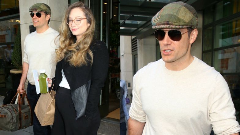 Henry Cavill opuszcza hotel z partnerką
