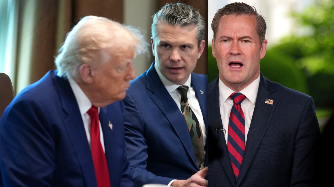 Od lewej: Donald Trump, Pete Hegseth i Mike Waltz