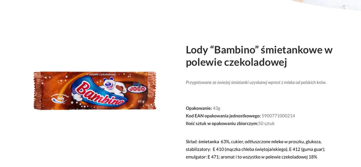 Lody bamino 