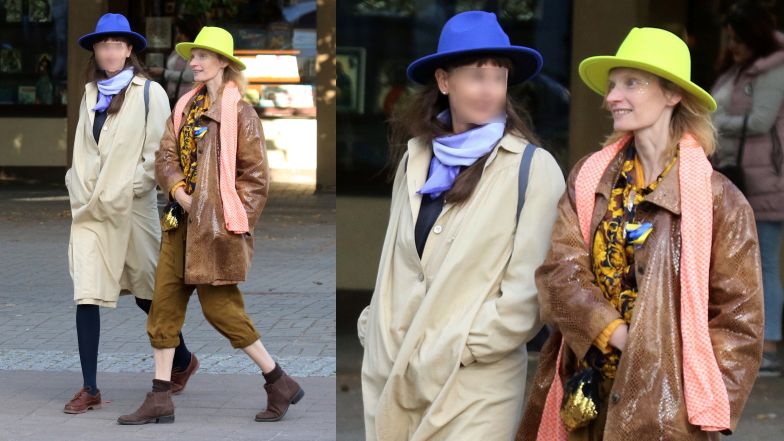 Agata Buzek z koleżanką w Gdyni