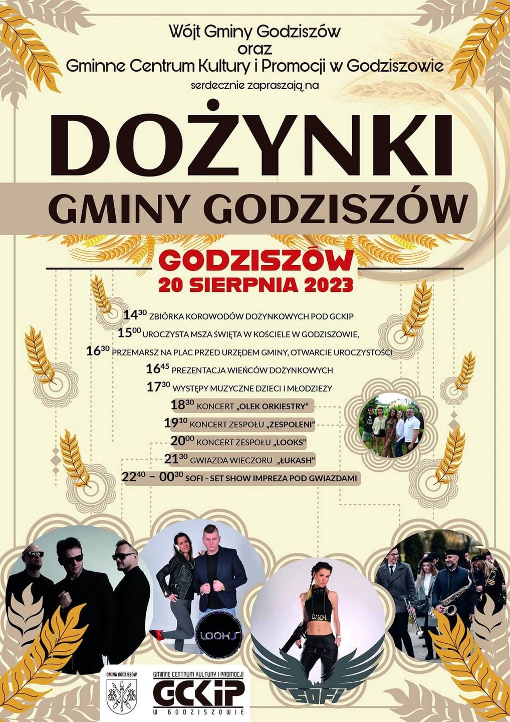 Dożynki w Godziszowie 2023 - plakat, program wydarzenia
