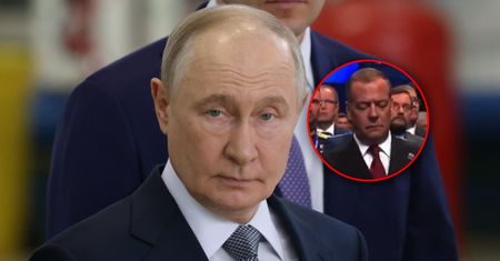 Miedwiediew przyłapany. Przysnął na przemówieniu Putina