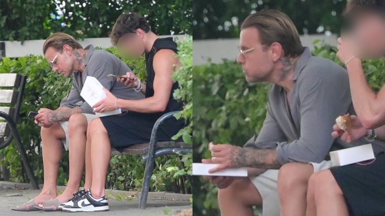 Dawid Woliński wcina jagodziankę na mieście