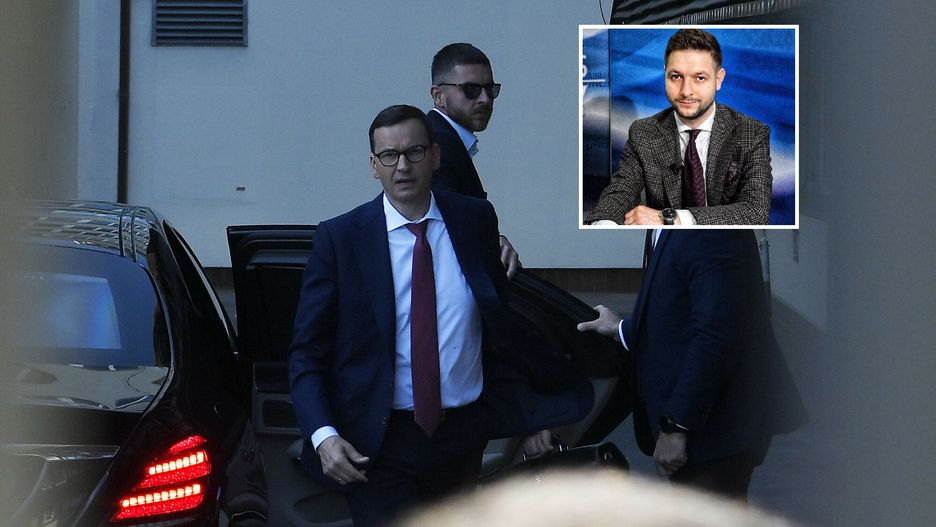 Mateusz Morawiecki przy Nowogrodzkiej, 2023 r.