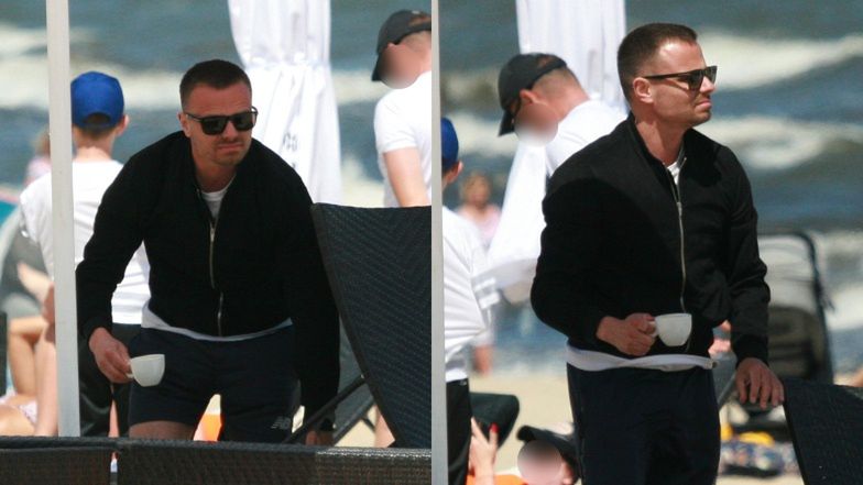 Marcin Hakiel wypoczywa na plaży w Sopocie z ukochaną