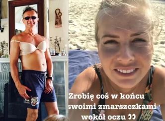 Edyta Pazura pokazuje Cezarego w biustonoszu i postanawia na 30. urodziny: "Zrobię coś ze zmarszczkami wokół oczu!"